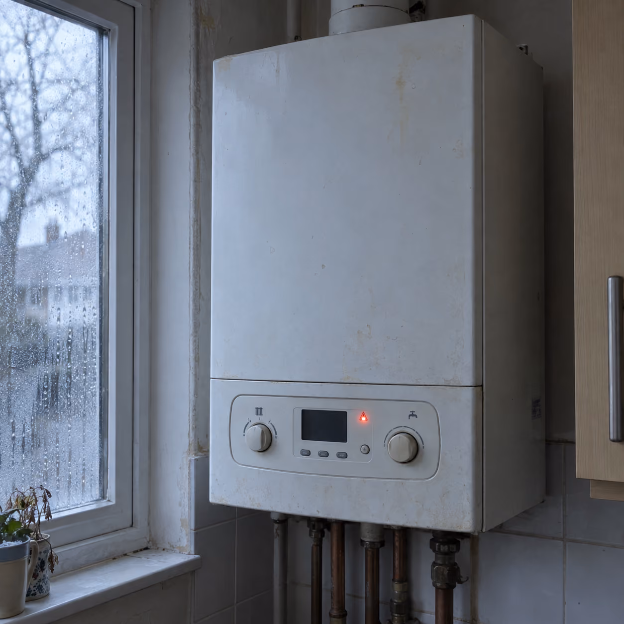 A broken boiler leaving a home without reliable heating