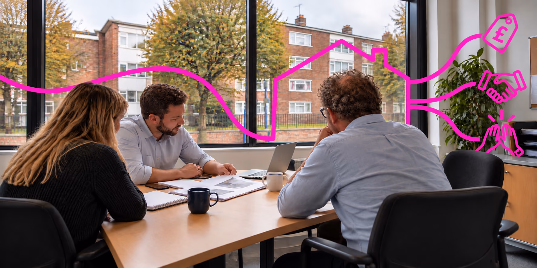 An image of a meeting where we discuss potential partner agreements with affiliate partners.
