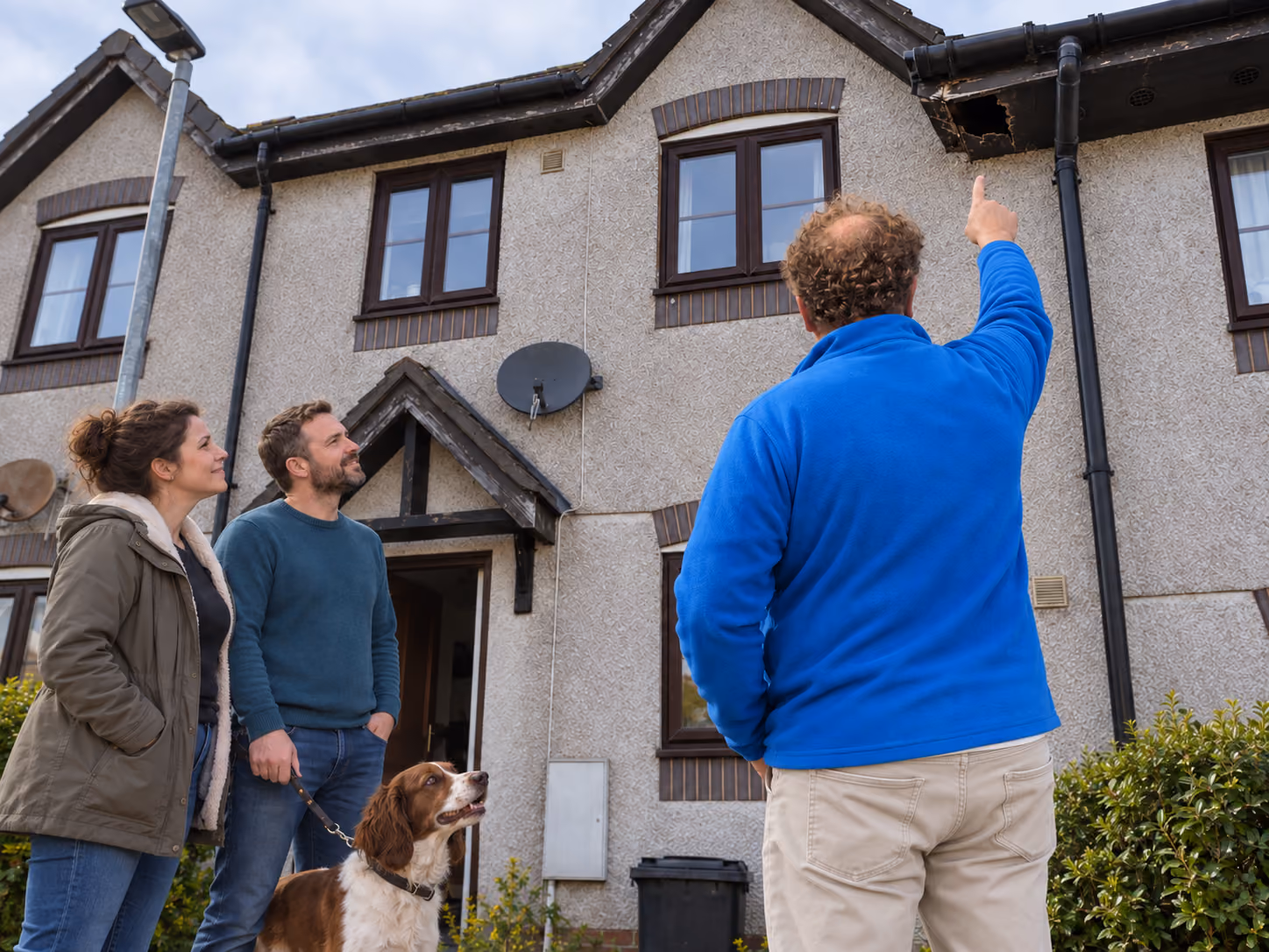 Tenants being reassured during a home inspection