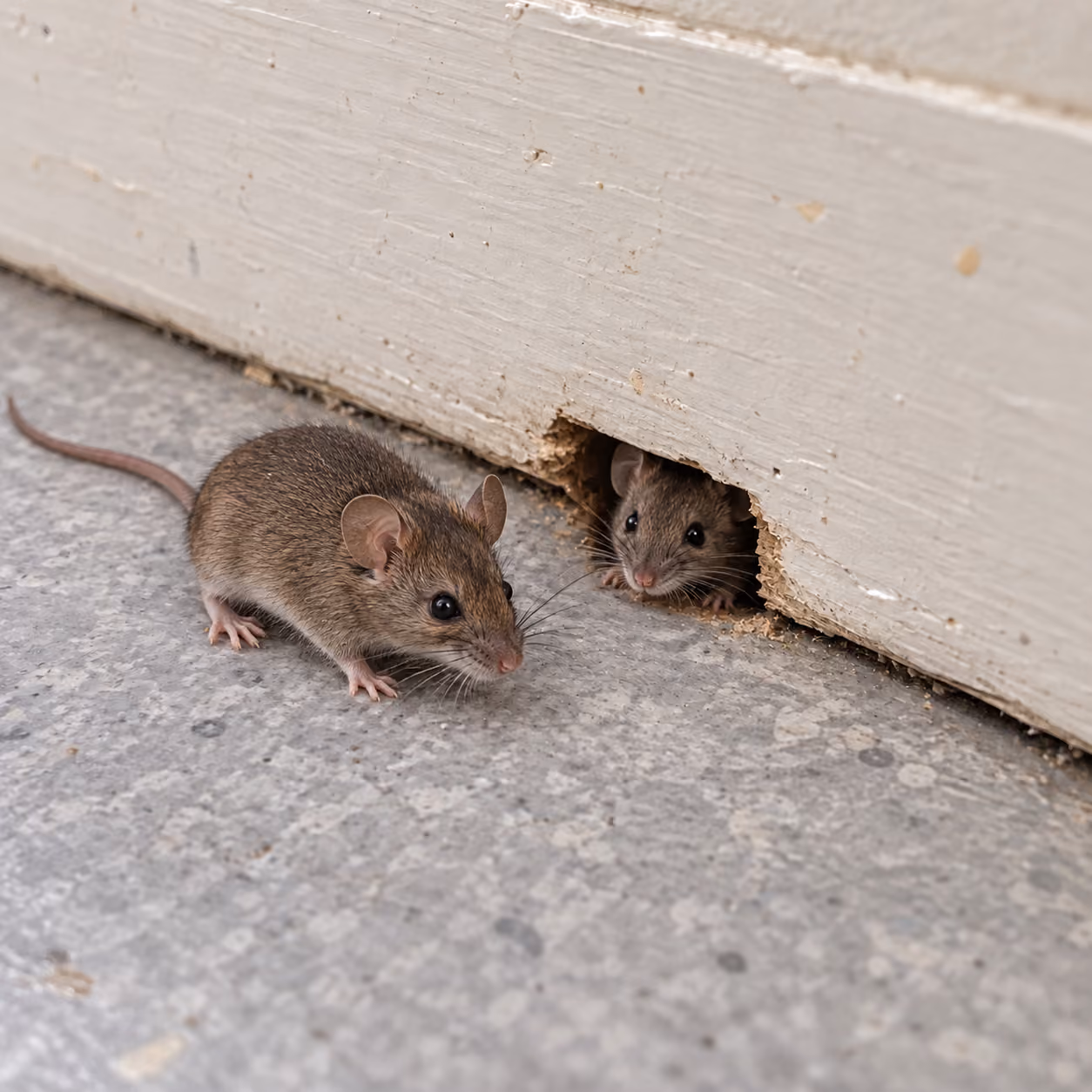 Evidence of a pest infestation in a home