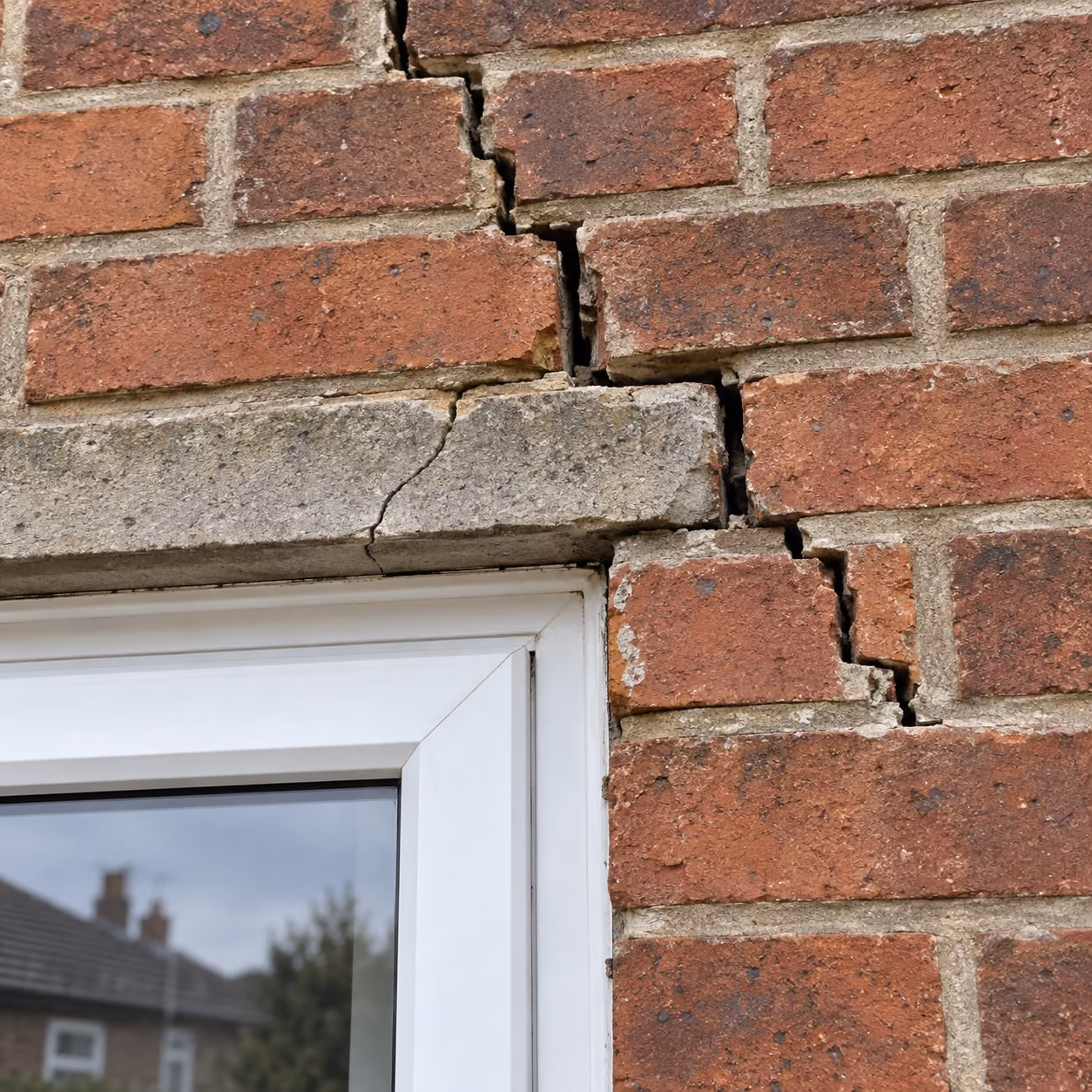 Cracking and structural damage in a home